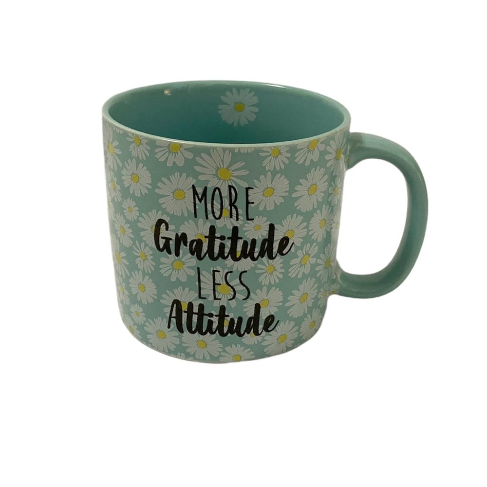 Coco + Lola More Gratitude Less Attitude Coffee Tea Floral Mug